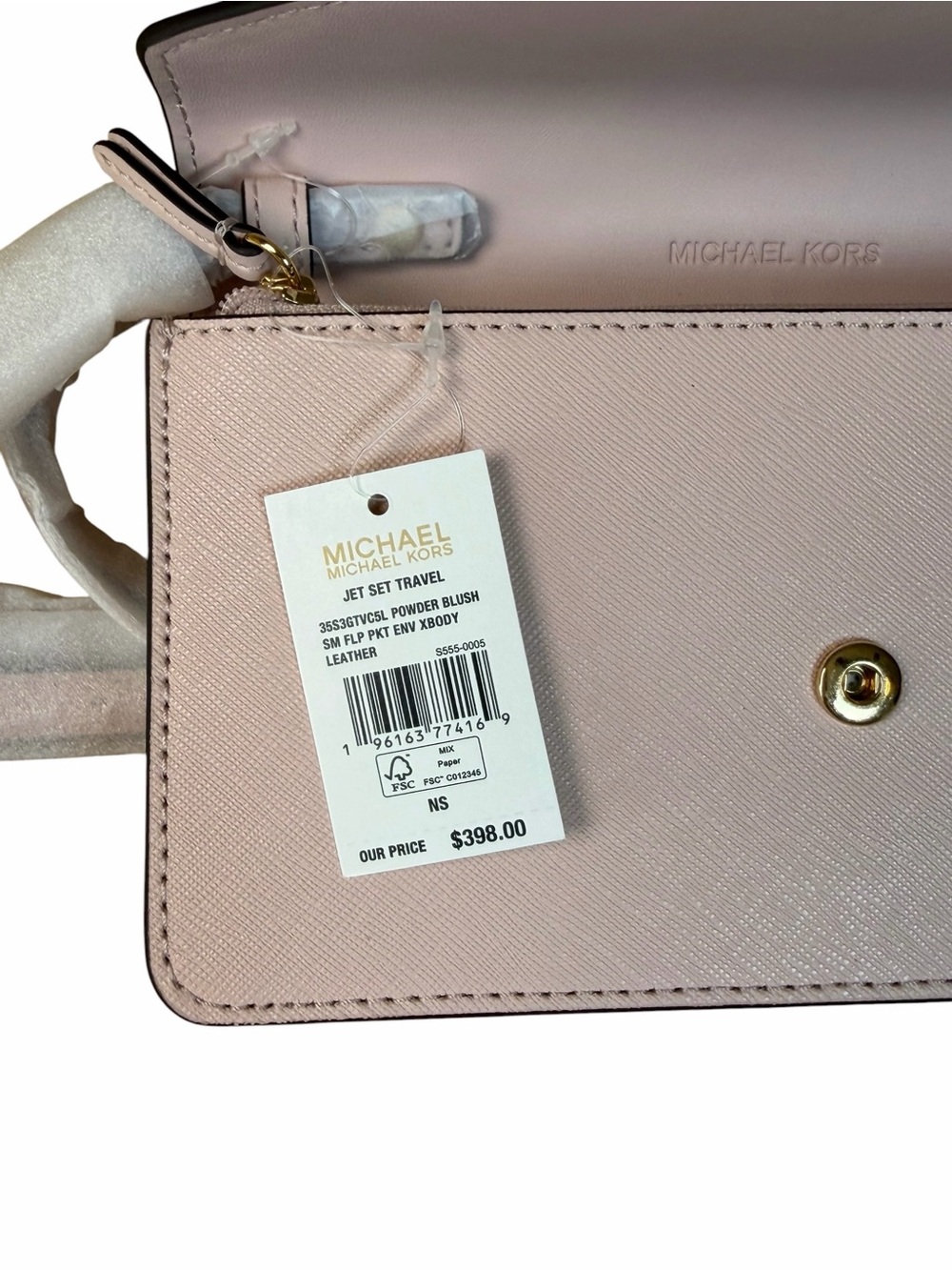 Michael Kors Jet Set Travel Envelope Purse in Powder Blush - Picture 5 of 8
